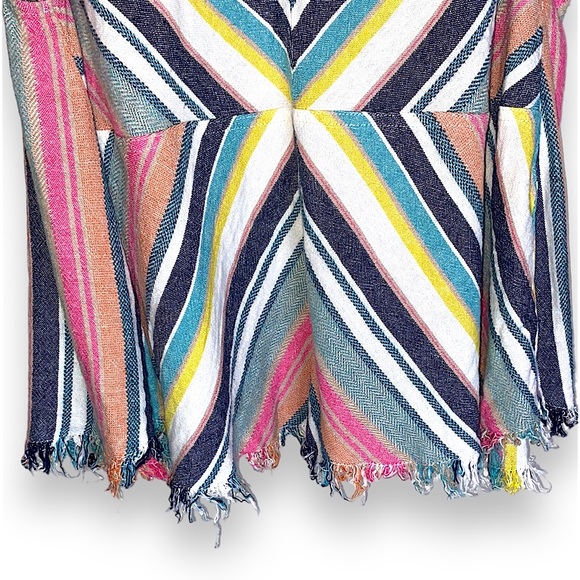 Indigo Rein Size L Lenin Blend Raw Hem Open Back Tank Top - Picture 4 of 6